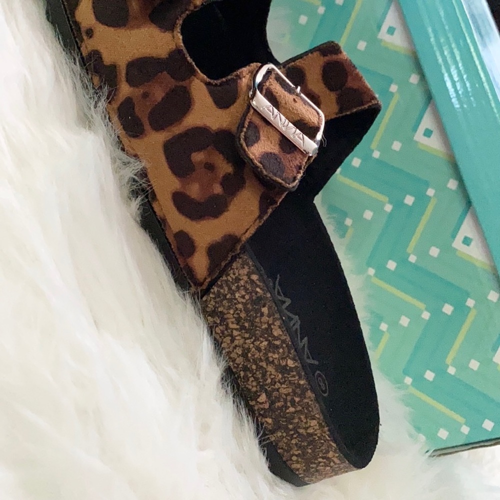 Leopard Print Slip On Sandals - Picture 6 of 6